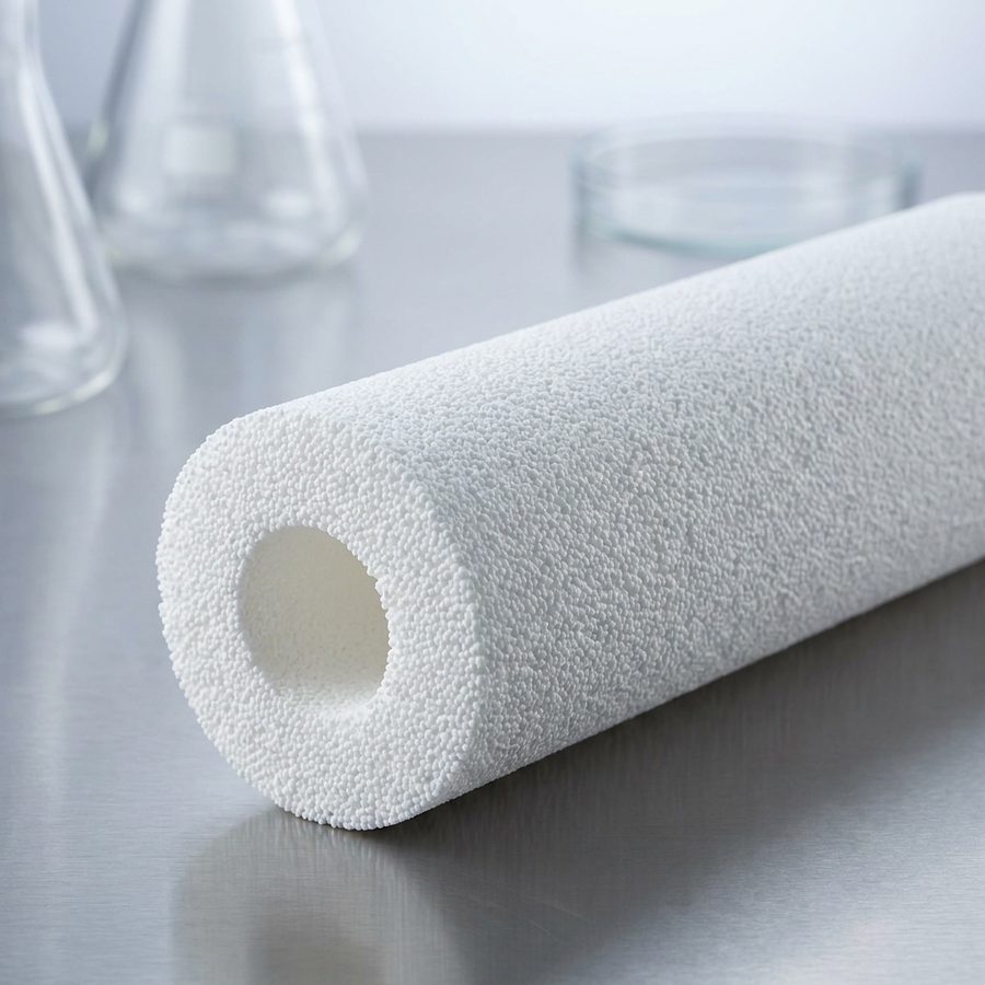 5 Micron FDA Compliant Porous Polymer Sintered PE Filter Element Cartridge for Water Treatment