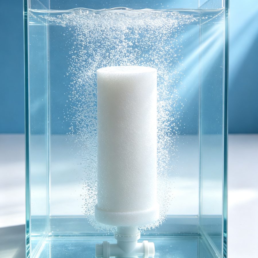 BPA-Free Sintered UHMWPE Aeration Diffuser for Hydroponics, Anti-backflow Nutrient Recirculating Filter
