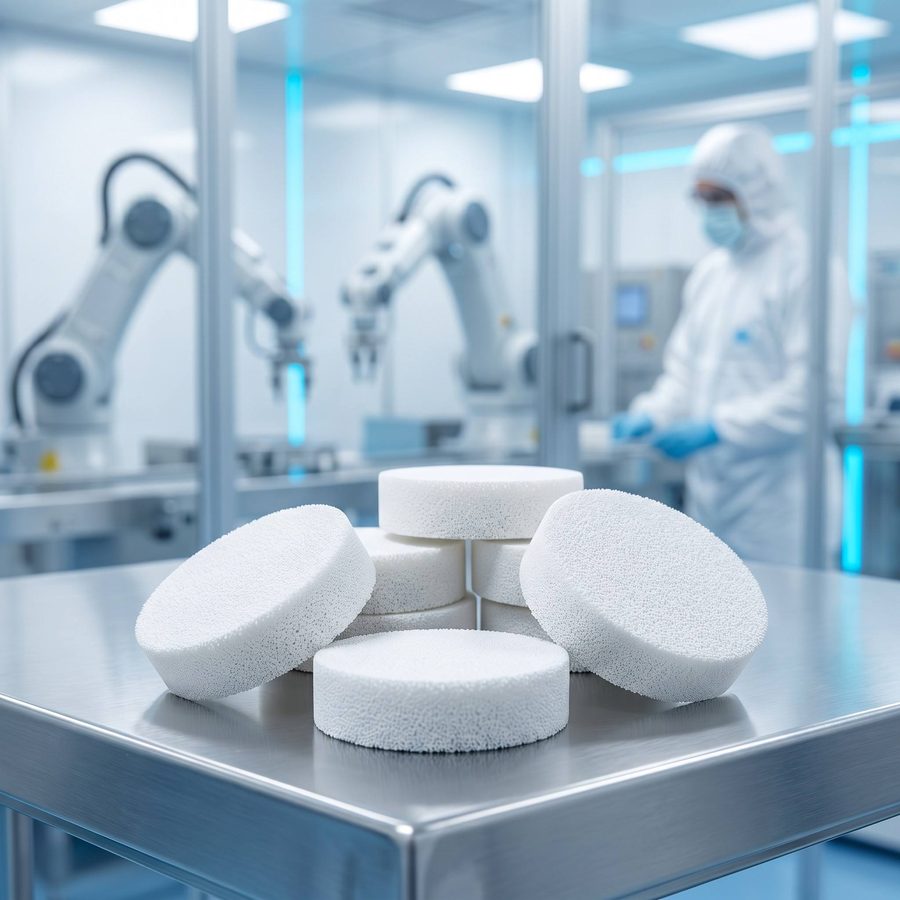 Sintered Porous PE Filter for Suction Liners, Hydrophobic Zero-Leakage Overflow Protection