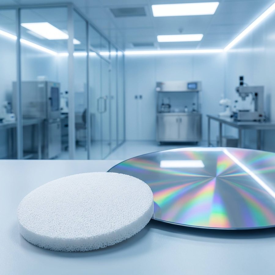 Sintered Porous PE Chemical Filter UHP Grade Solvent Resistant Frit for Microelectronics